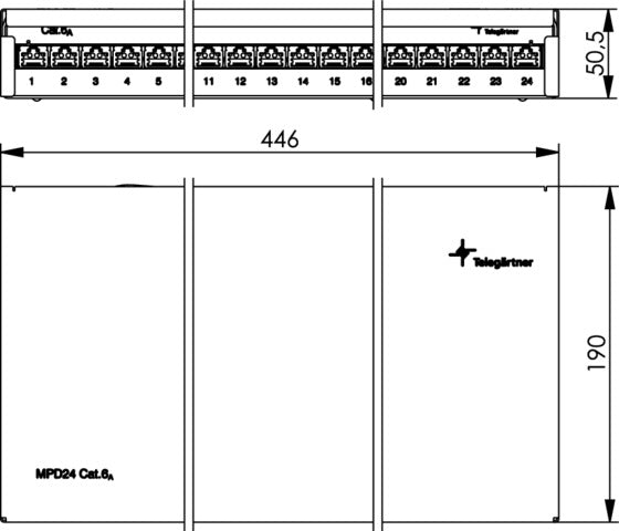 Telegärtner Mini-Verteiler MPD24-HS K Cat.6A(IEC), inkl. Kabelführung, reinweiß Telegärtner Mini-Verteiler MPD24-HS K Cat.6A(IEC), inkl. Kabelführung, reinweiß